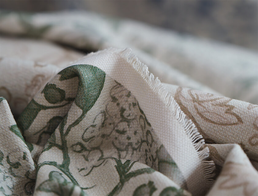 RHS Collection Gertrude Jekyll Linen Cotton Blend Fabric Detail